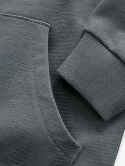 New smALLSAINTS Charcoal Grey Oversized Underground Pullover Hoodie