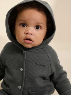 smALLSAINTS Charcoal Grey Textured Baby Boys Jacket^BOY Coats, Jackets & Pramsuits|Coats, Jackets & Pramsuits