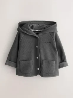 smALLSAINTS Charcoal Grey Textured Baby Boys Jacket^BOY Coats, Jackets & Pramsuits|Coats, Jackets & Pramsuits
