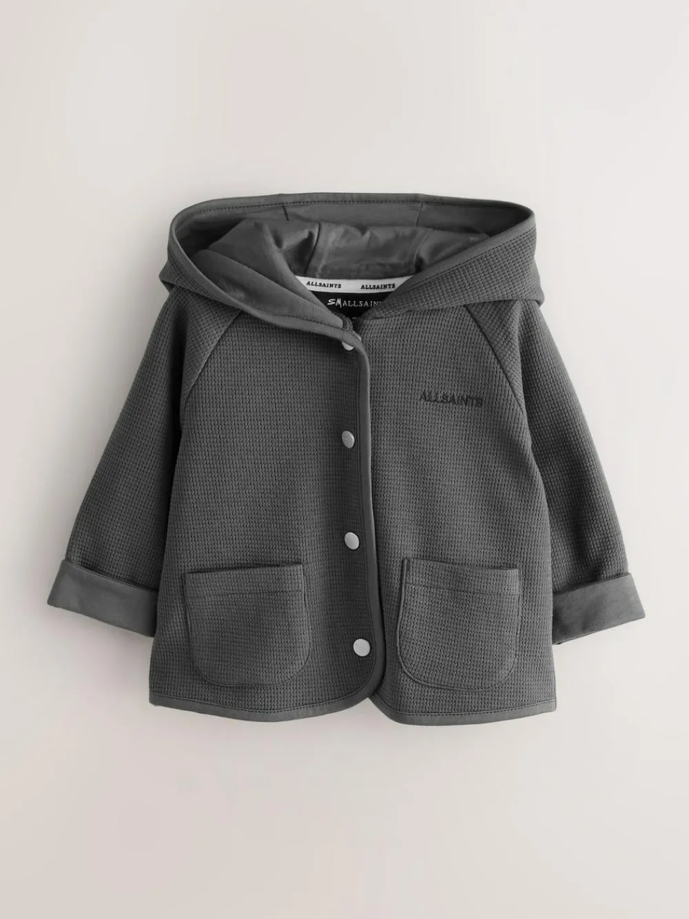 smALLSAINTS Charcoal Grey Textured Baby Boys Jacket^BOY Coats, Jackets & Pramsuits|Coats, Jackets & Pramsuits