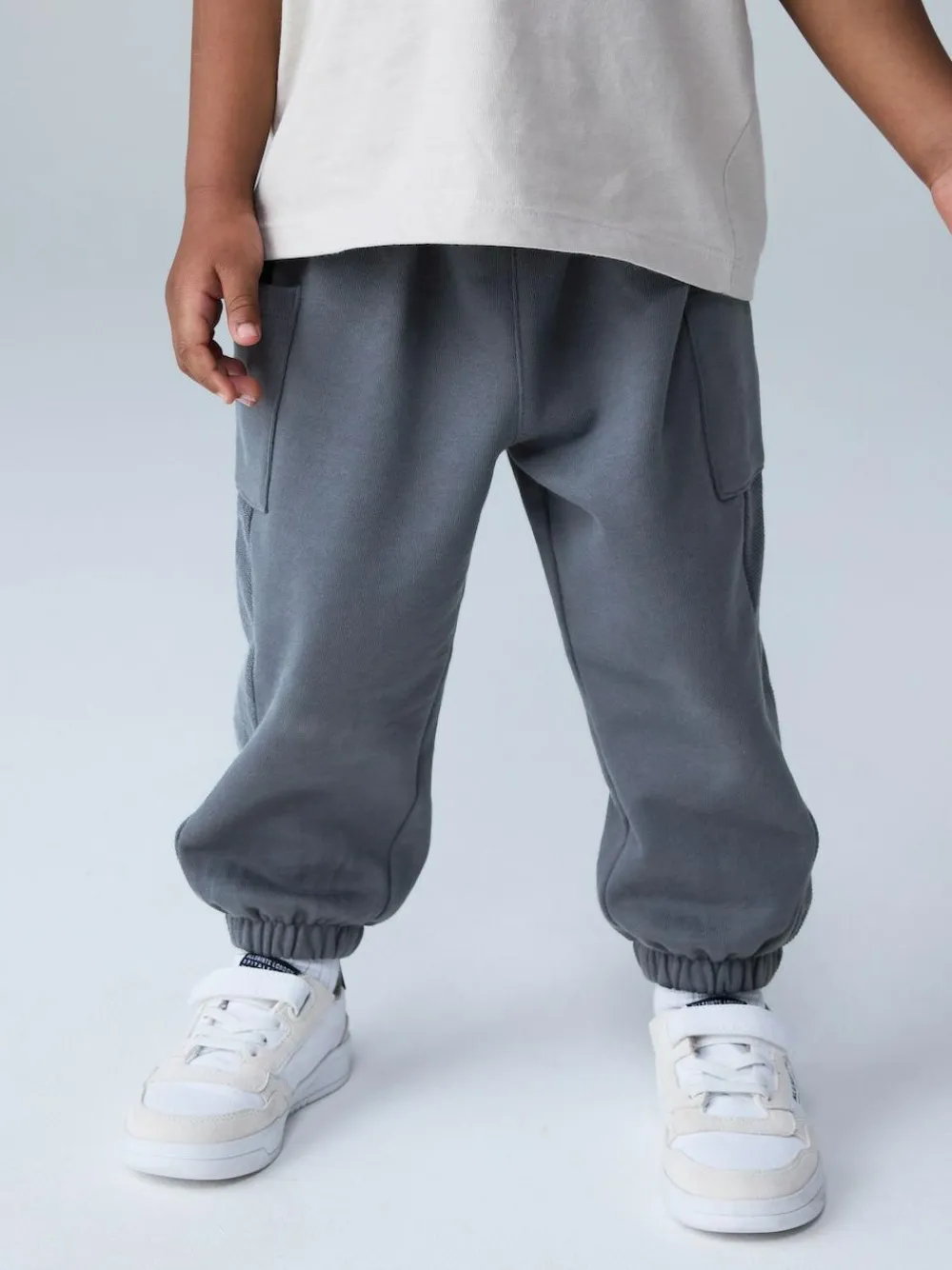 smALLSAINTS Charcoal Grey Barrel Leg Younger Boys Sweatpants^ Jeans & Joggers