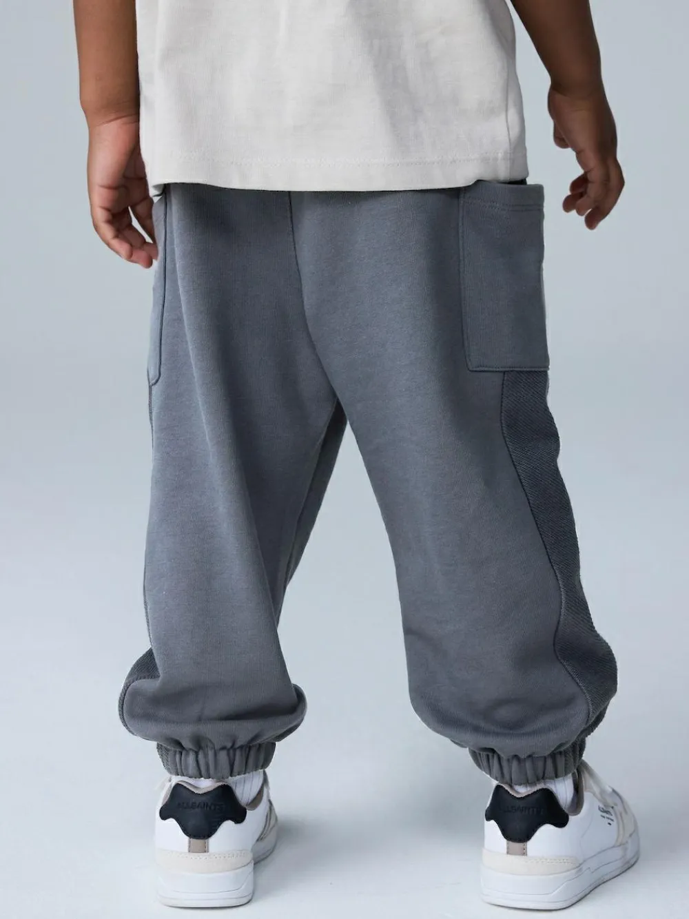 smALLSAINTS Charcoal Grey Barrel Leg Younger Boys Sweatpants^ Jeans & Joggers