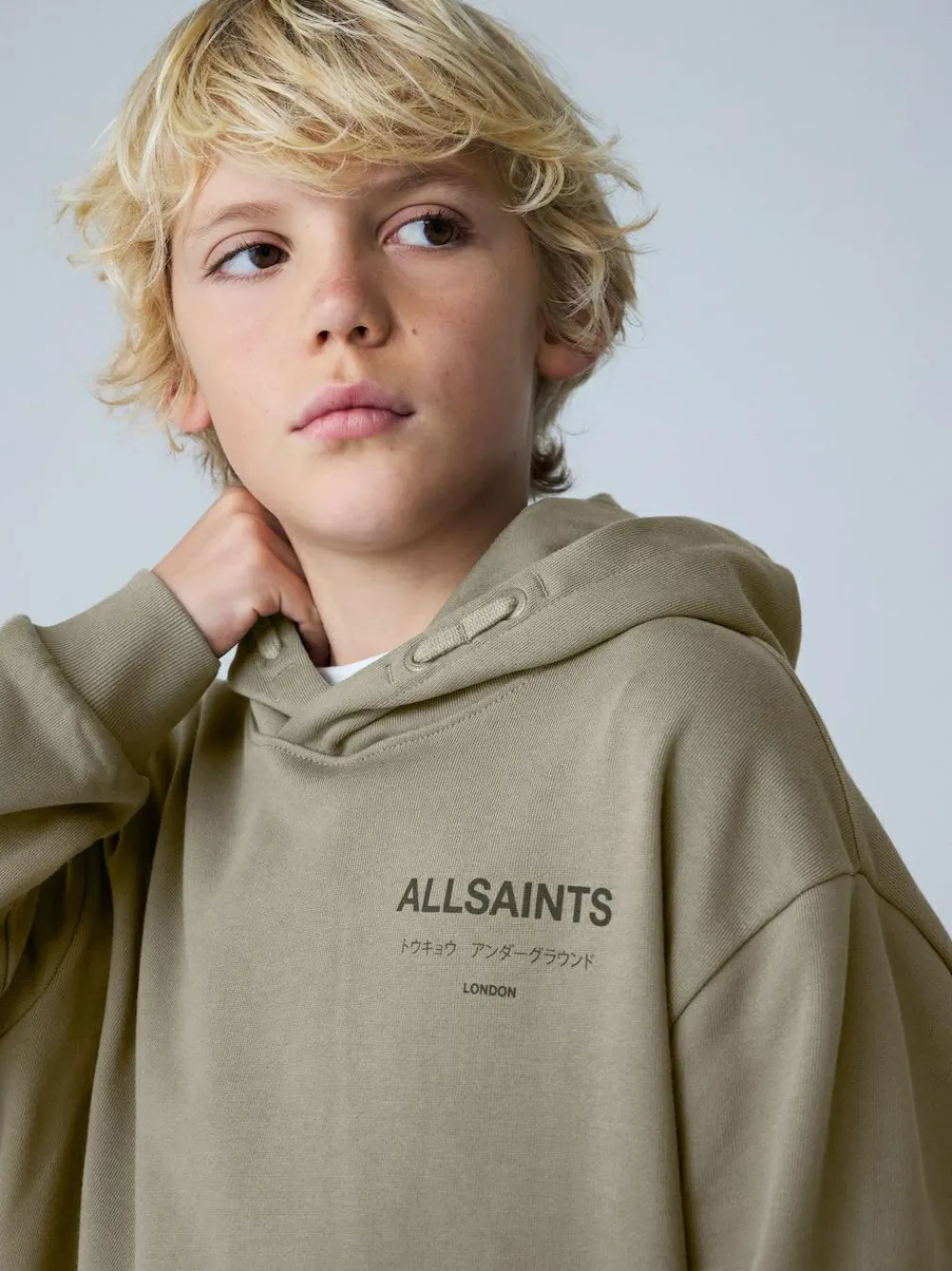 Discount smALLSAINTS Khaki Green Oversized Underground Pullover Hoodie