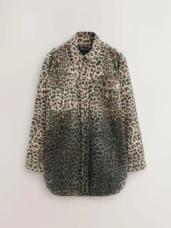 smALLSAINTS Leopard Lily Oversized Shacket^ Jackets & Coats|Snowsuits & Coats