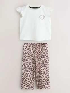 smALLSAINTS Leopard Lover T-Shirt and Wide Leg Leggings Set^ Sets & Coords