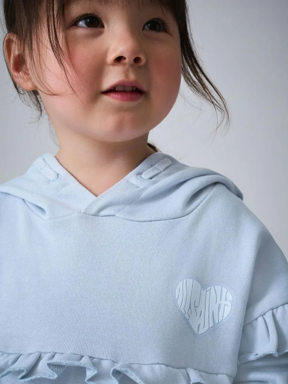 smALLSAINTS Light Blue Lover Frill Hoodie and Ribbed Flared Leggings Younger Set^ Sweatshirts & Hoodies