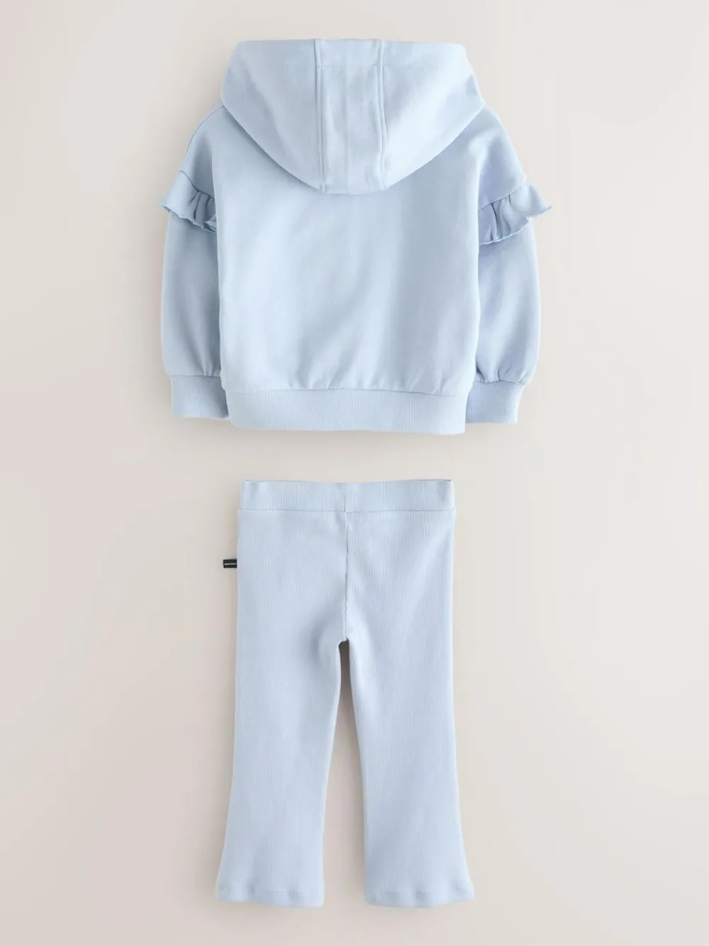 smALLSAINTS Light Blue Lover Frill Hoodie and Ribbed Flared Leggings Younger Set^ Sweatshirts & Hoodies