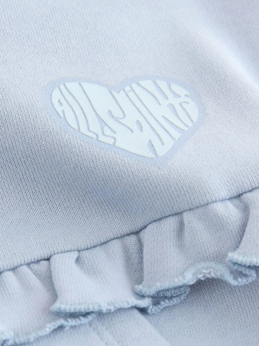 smALLSAINTS Light Blue Lover Frill Hoodie and Ribbed Flared Leggings Younger Set^ Sweatshirts & Hoodies