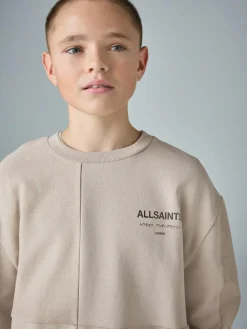 Clearance smALLSAINTS Underground Oversized Textured Panel Sweatshirt and Joggers Set Light Brown