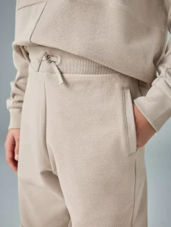 Clearance smALLSAINTS Underground Oversized Textured Panel Sweatshirt and Joggers Set Light Brown