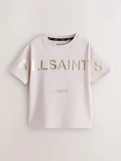 smALLSAINTS Light Pink Biggy Logo Relaxed Crew T-Shirt^ T-Shirts