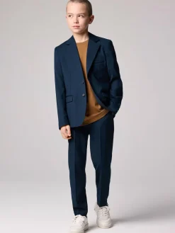 smALLSAINTS Navy Boys Slim Fit Moad Suit Jacket^BOY Occasionwear|Suits & Vest