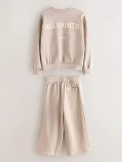 smALLSAINTS Pale Pink Underground Satin Panel Sweatshirt and Wide Leg Joggers Set^ Sweatshirts & Hoodies