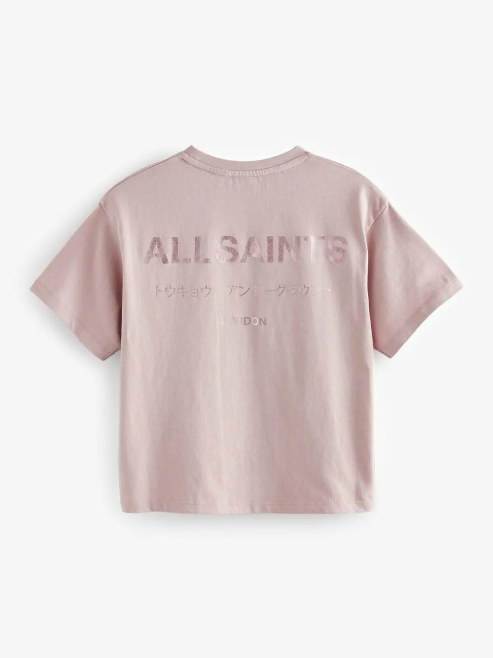 smALLSAINTS Oversized Girls Underground Crew T-Shirt Pink/Metallic