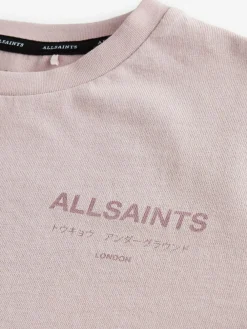 smALLSAINTS Oversized Girls Underground Crew T-Shirt Pink/Metallic