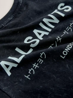 Outlet smALLSAINTS Washed Black Oversized Underground Crew Neck Cotton T-Shirt