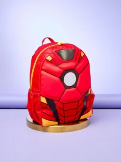 Smiggle Black Marvel Iron Man Junior Hoodie Backpack