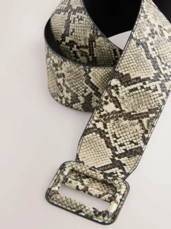Next Snake Print PU Wide Belt^Women Belts