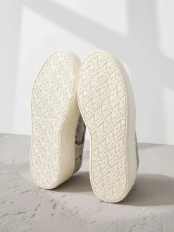 Next Slip On Signature Leather Chunky Wedge Platform Trainers^Women Sneakers