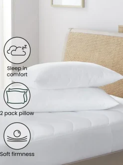 Next Soft 2 Pack Sleep In Comfort Pillows^ Duvets & Pillows
