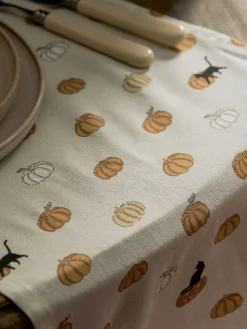 Sophie Allport Natural Trick or Treat Pumpkin Table Runner^ Table Linen, Placemats & Coasters