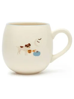 Sophie Allport Soft Teal Paws & Pumpkins Stoneware Mug