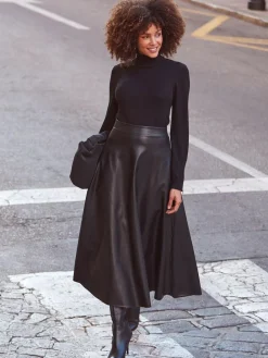 Sosandar Faux Leather Midaxi Skirt^Women Skirts|Occasionwear