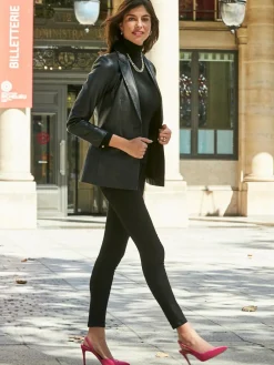 Best Sosandar Black Luxe Leather Blazer