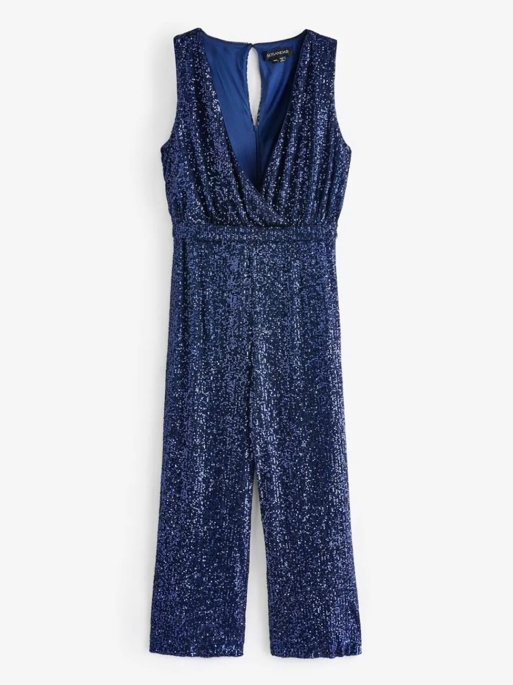 Sosandar Blue Sequin Wrap Front Jumpsuit^Women Jumpsuits & Playsuits