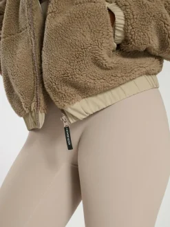 Best South Beach Borg Zip-Up Padded Jacket Brown