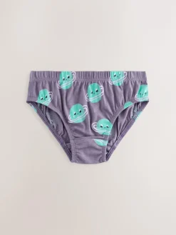 New Next 100% Cotton Printed Briefs 5 Pack (1.5-10yrs) Space Print