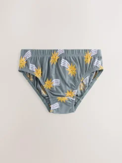 New Next 100% Cotton Printed Briefs 5 Pack (1.5-10yrs) Space Print