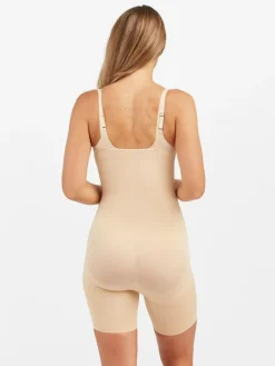Spanx sculpt™ Seamless Power Open-Bust Mid-Thigh Bodysuit^Women Shapewear
