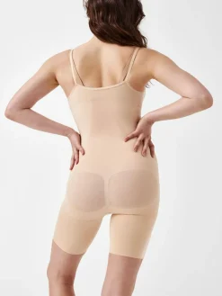 Spanx sculpt™ Seamless Power Open-Bust Mid-Thigh Bodysuit^Women Shapewear