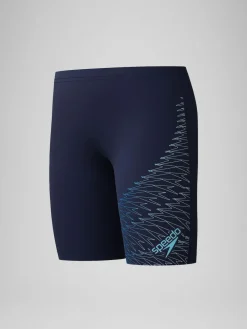 Hot Speedo Blue Logo Jammer Swim Shorts