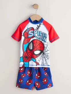 New Next Rash Vest and Swim Shorts Set (3mths-7yrs) Spiderman