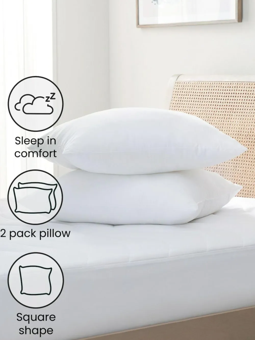 Hot Next Square Sleep In Comfort Pillows