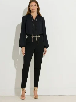Star by Julien MacDonald Black Chain Detail Blouse^Women Blouses & Shirts