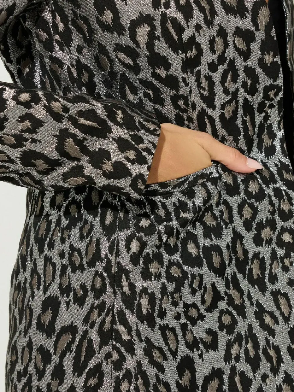 Sale Star by Julien MacDonald Silver Jacquard Animal Jacket