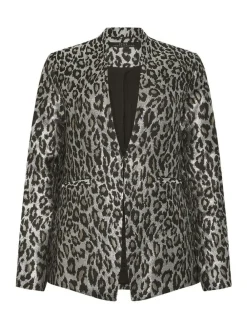 Sale Star by Julien MacDonald Silver Jacquard Animal Jacket