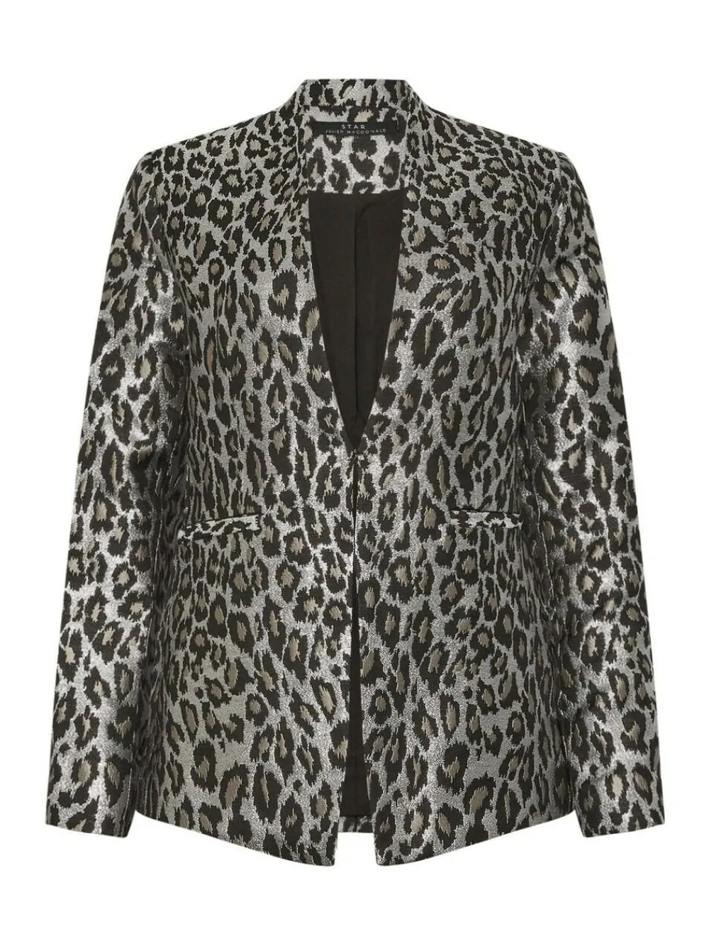 Sale Star by Julien MacDonald Silver Jacquard Animal Jacket