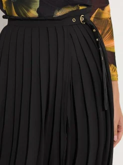 Sale Star by Julien MacDonald Black Pleated Maxi Skirt
