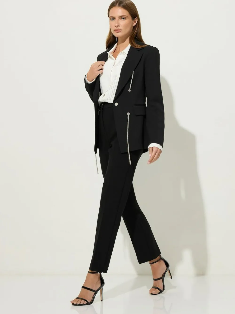 Star by Julien MacDonald Black Diamante Detail Jacket^Women Blazers|Suits & Tailoring