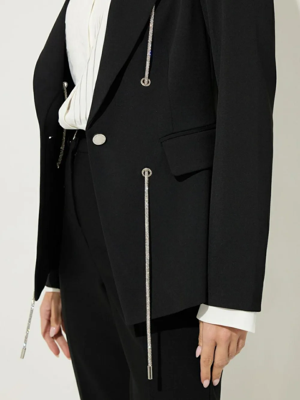 Star by Julien MacDonald Black Diamante Detail Jacket^Women Blazers|Suits & Tailoring