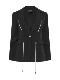 Star by Julien MacDonald Black Diamante Detail Jacket^Women Blazers|Suits & Tailoring