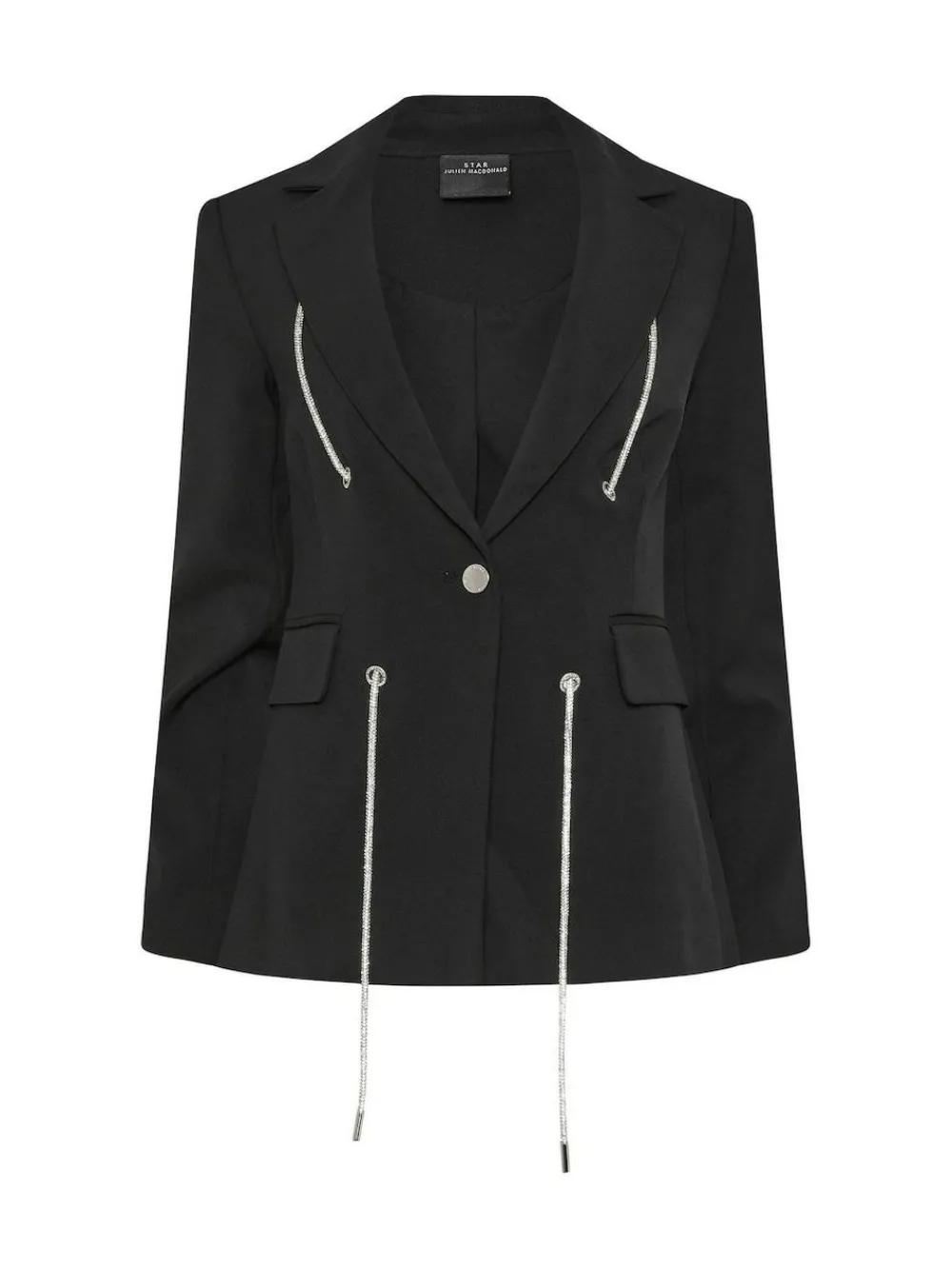 Star by Julien MacDonald Black Diamante Detail Jacket^Women Blazers|Suits & Tailoring