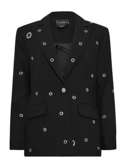 Star by Julien MacDonald Black Eyelet Blazer Jacket^Women Blazers|Suits & Tailoring