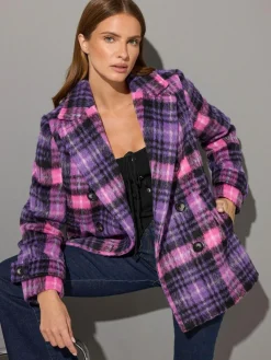 Star by Julien MacDonald Pea Coat Purple