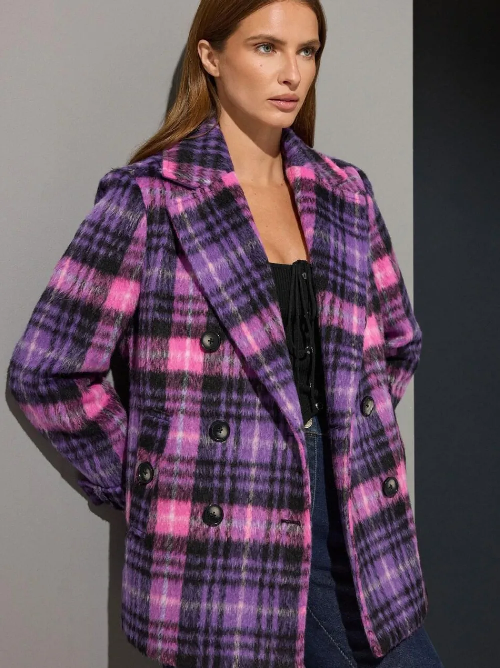 Star by Julien MacDonald Pea Coat Purple