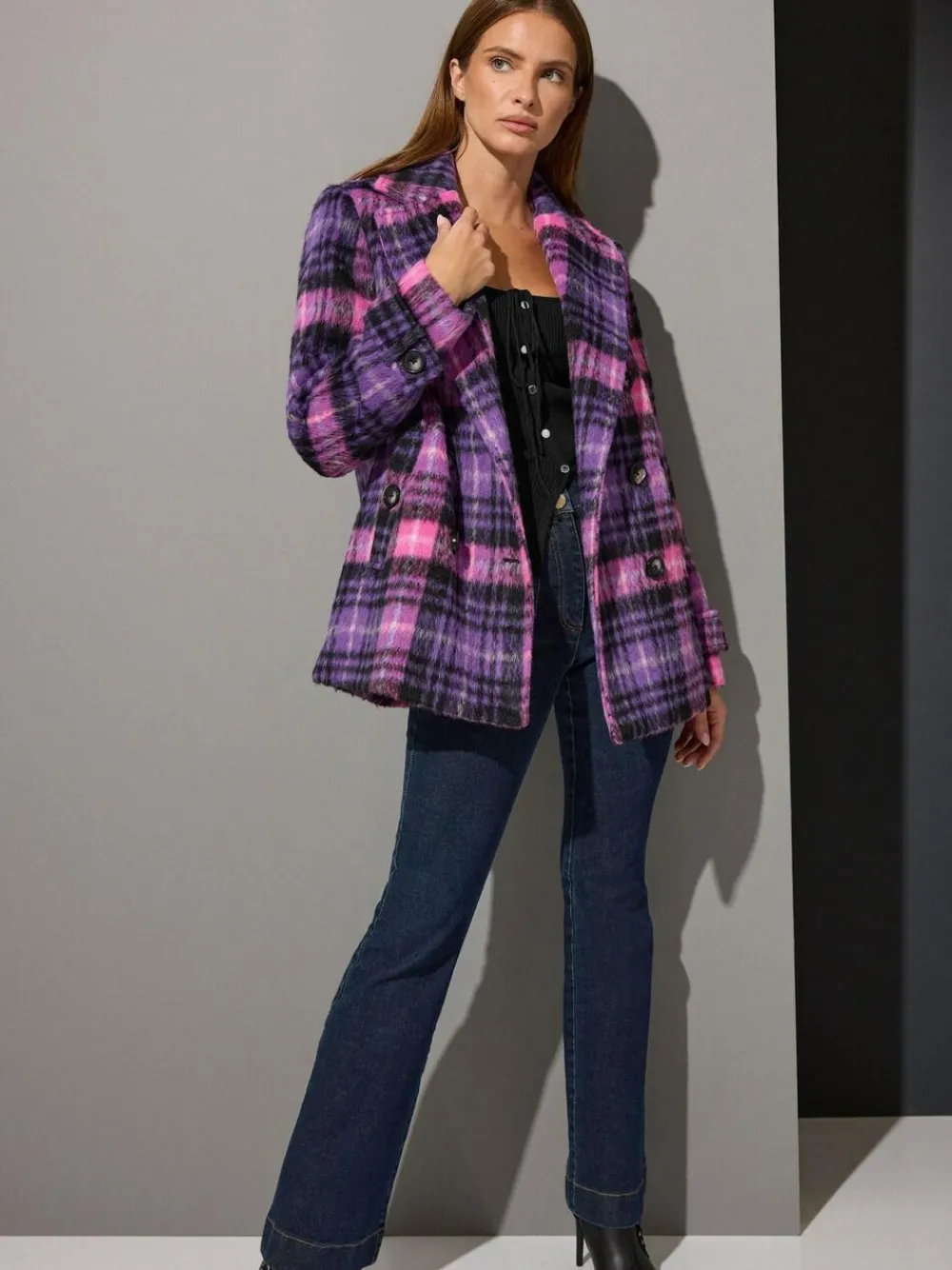 Star by Julien MacDonald Pea Coat Purple